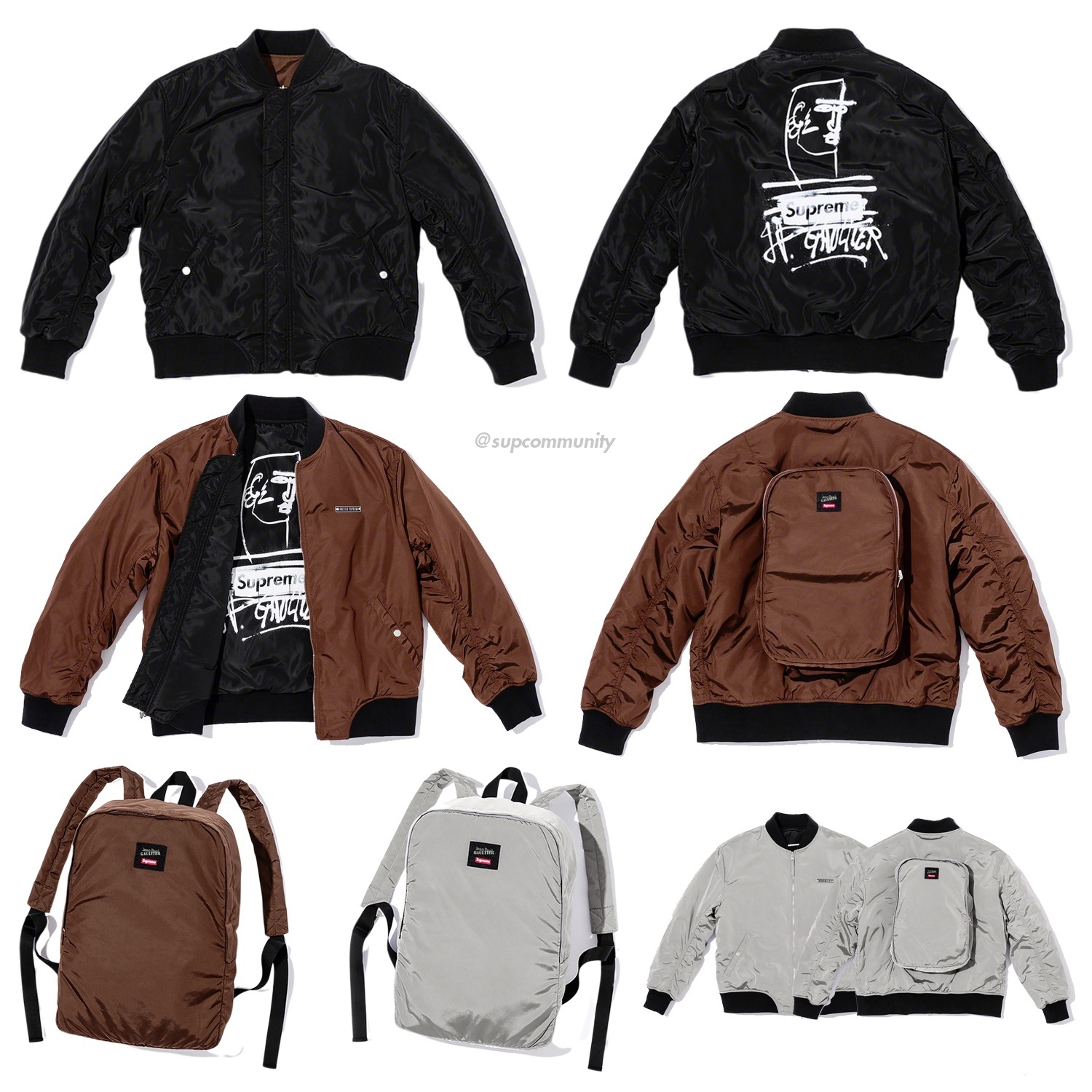 Supreme®/Jean Paul Gaultier® Reversible Backpack MA-1
